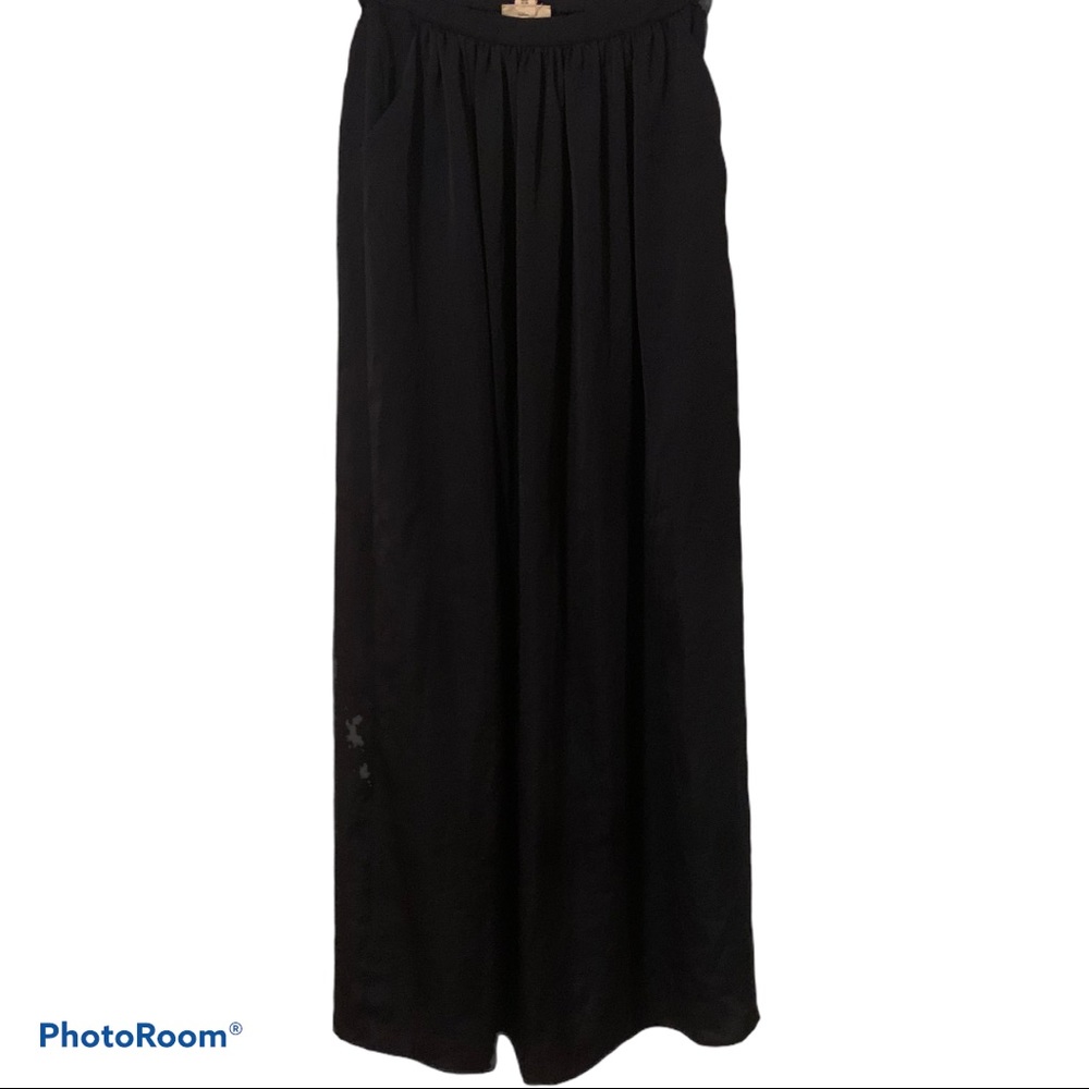 Maison Jules Navy Silky Maxi Picket skirt Size S